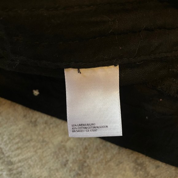 Black Mid-rise Linen-Blend Shorts Old Navy - Picture 7 of 10